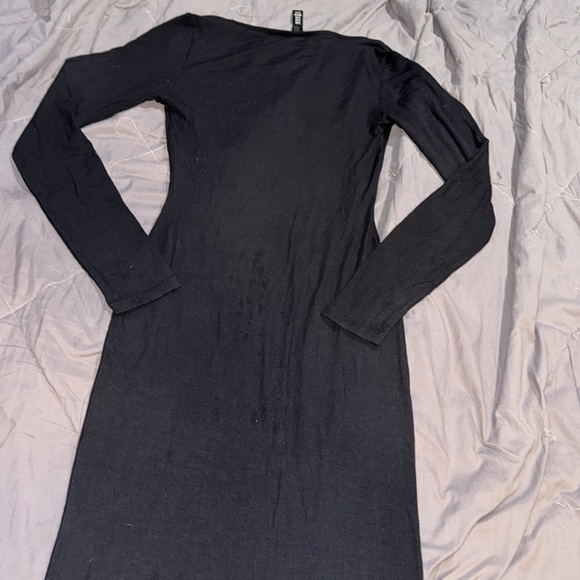 SKIMS SOFT LOUNGE LONG SLEEVE DRESS ‘ONYX’ - Picture 5 of 15
